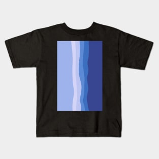 Blue purple stripes patterns Kids T-Shirt